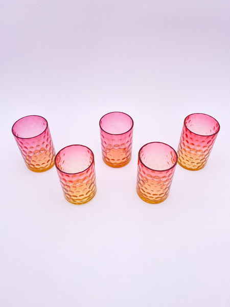 Amberina Glass Set