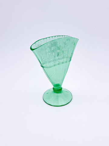 Fan Etched Vase