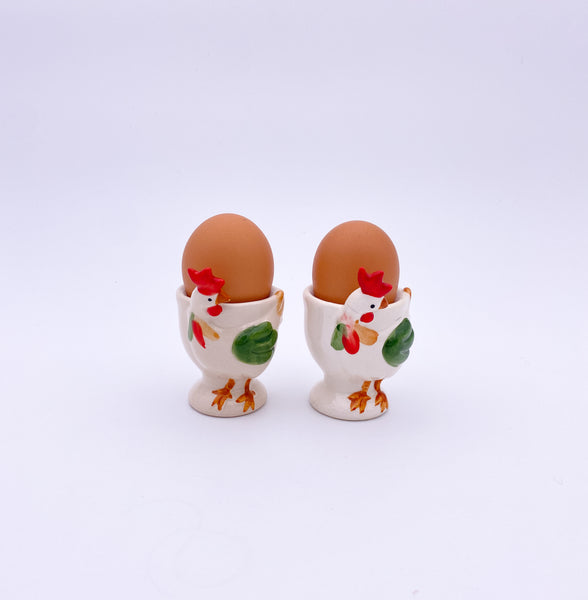 Rooster Egg Cups Pair