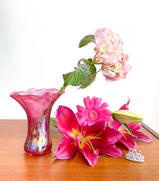 Pink Opalescent Vase