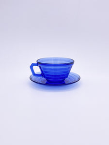 Ribbed Cup and Saucer Set