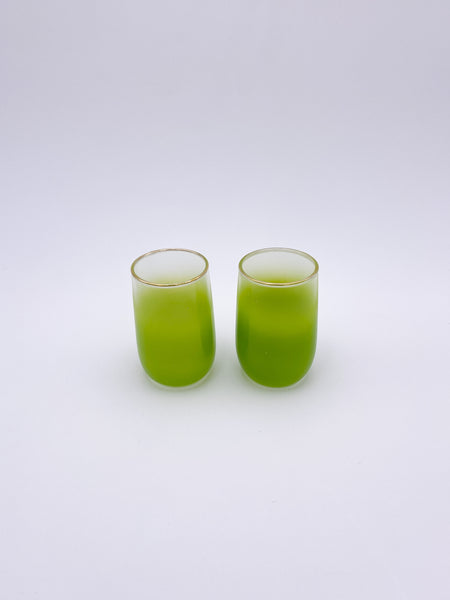 Green Frosted Glass Set